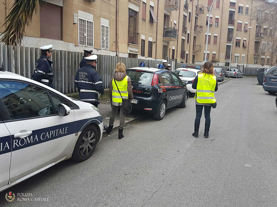 Sgombero Polizia Locale Roma